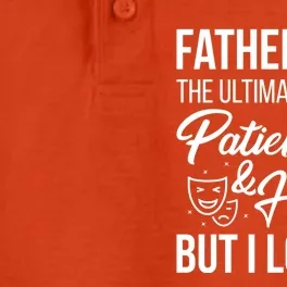 Fatherhood With Patience Humor And Love Fathers Day Great Gift Dry Zone Grid Performance Polo