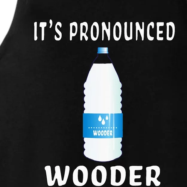 Funny Water Pronounced Wooder Jawn New Jersey Folk Ladies Tri-Blend Wicking Tank