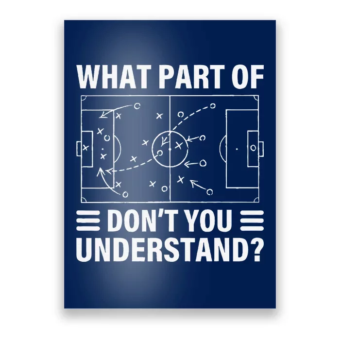 Funny What Part Of Soccer DonT You Understand Soccer Coach Poster