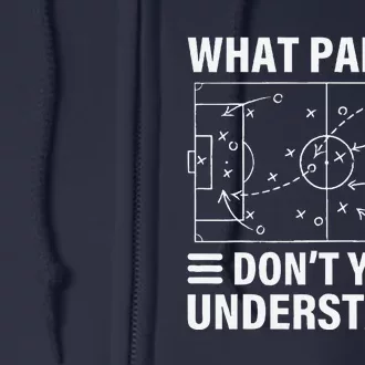 Funny What Part Of Soccer DonT You Understand Soccer Coach Full Zip Hoodie