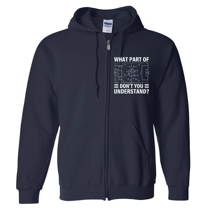 Funny What Part Of Soccer DonT You Understand Soccer Coach Full Zip Hoodie