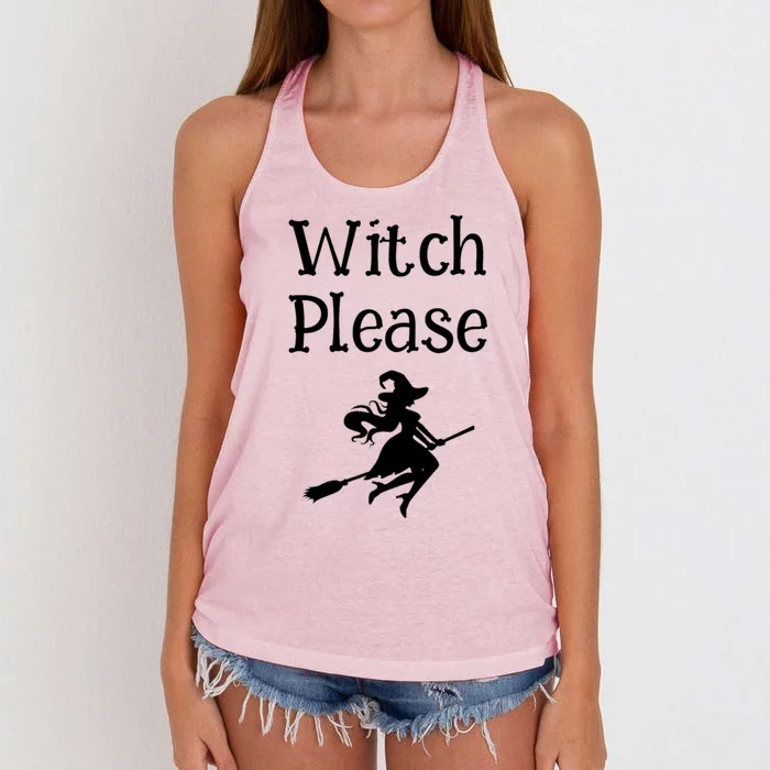 Flying Witch Please Gift Women's Knotted Racerback Tank