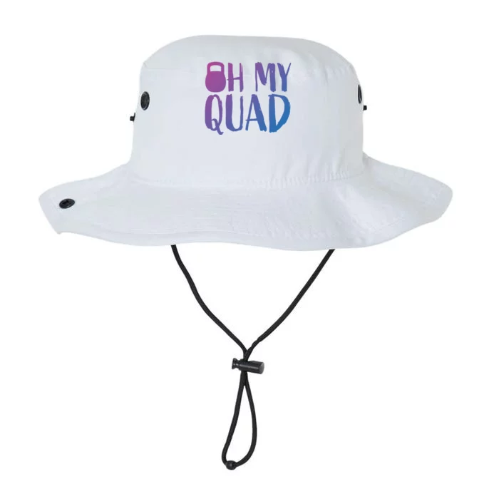 Funny Workout Quadriceps Muscles Kettlebell I Oh My Quad Gift Legacy Cool Fit Booney Bucket Hat