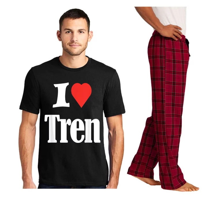 Funny Workout Quote, I Love Tren Design,Cool Bodybuilder Pajama Set