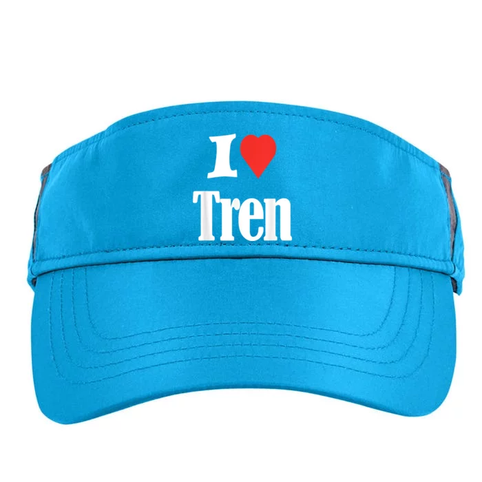 Funny Workout Quote, I Love Tren Design,Cool Bodybuilder Adult Drive Performance Visor