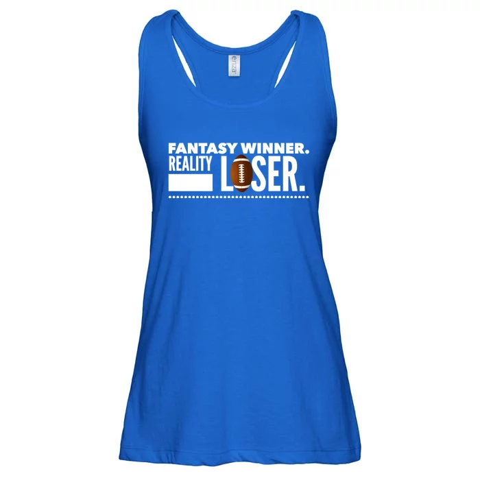 Fantasy Winner Reality Loser Fantasy Football Champion Gift Ladies Essential Flowy Tank