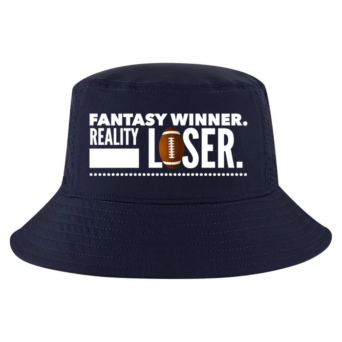 Fantasy Winner Reality Loser Fantasy Football Champion Gift Cool Comfort Performance Bucket Hat