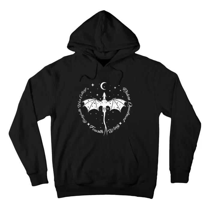 Fourth Wing Romantasy Dragons Yarros Basgiath Fantasy Book Hoodie