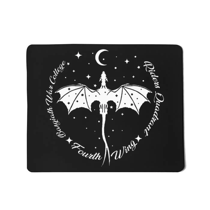 Fourth Wing Romantasy Dragons Yarros Basgiath Fantasy Book Mousepad