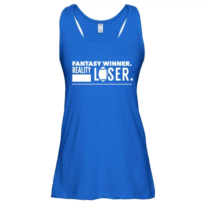 Fantasy Winner Reality Loser Fantasy Football Champion Gift Ladies Essential Flowy Tank