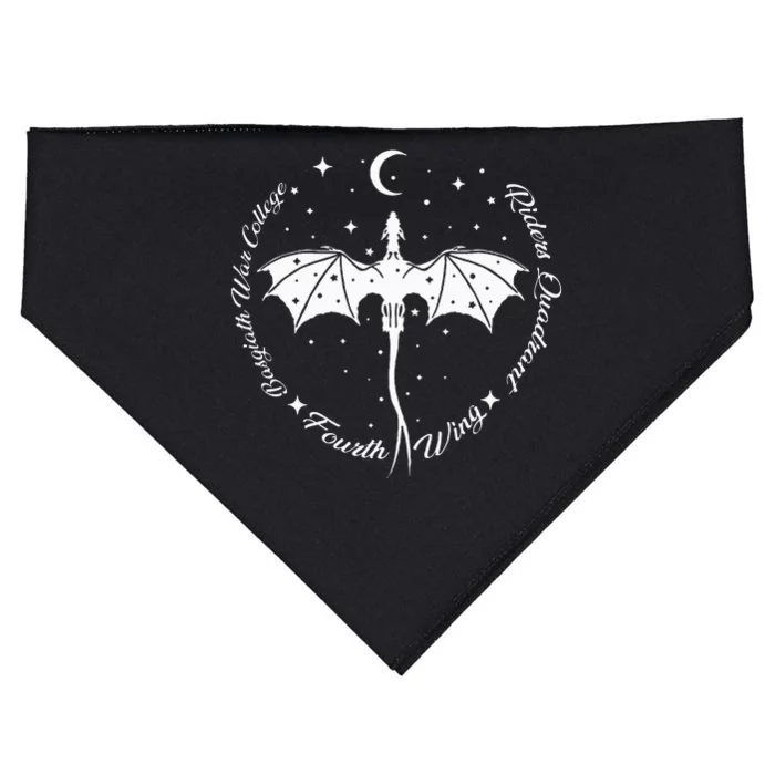 Fourth Wing Romantasy Dragons Yarros Basgiath Fantasy Book USA-Made Doggie Bandana