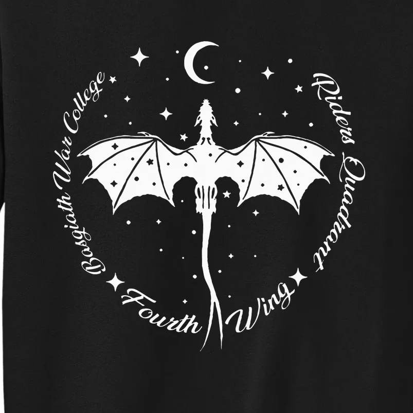 Fourth Wing Romantasy Dragons Yarros Basgiath Fantasy Book Tall Sweatshirt