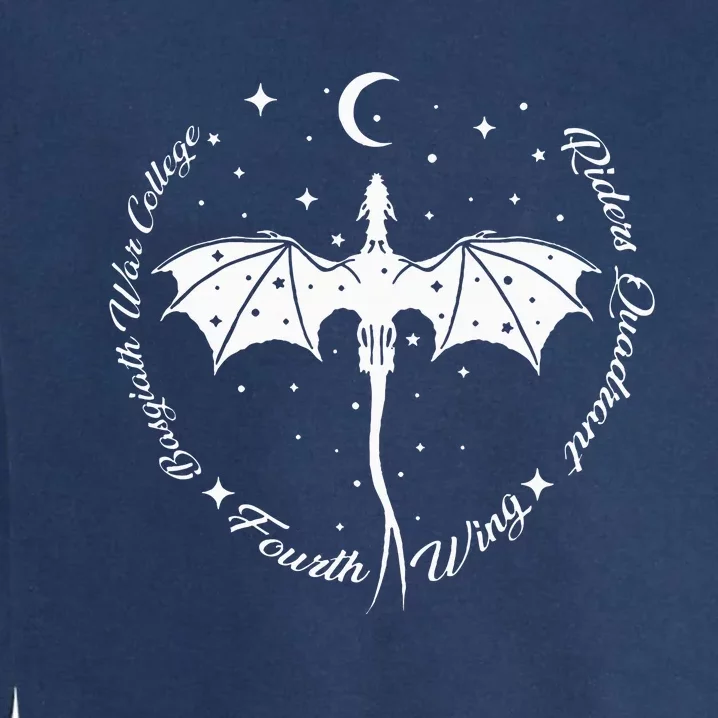 Fourth Wing Romantasy Dragons Yarros Basgiath Fantasy Book Garment-Dyed Sweatshirt