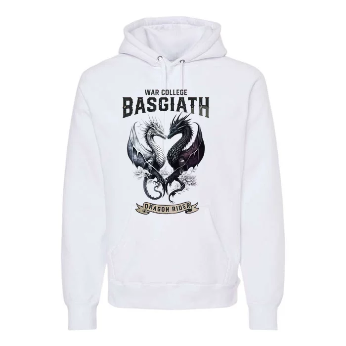 Fourth Wing Romantasy Dark Academia Dragons YA Fantasy Book Premium Hoodie