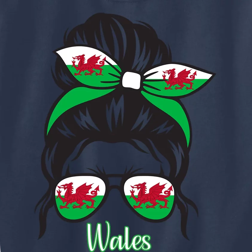 Funny Wales Roots Wales Flag Kids Sweatshirt