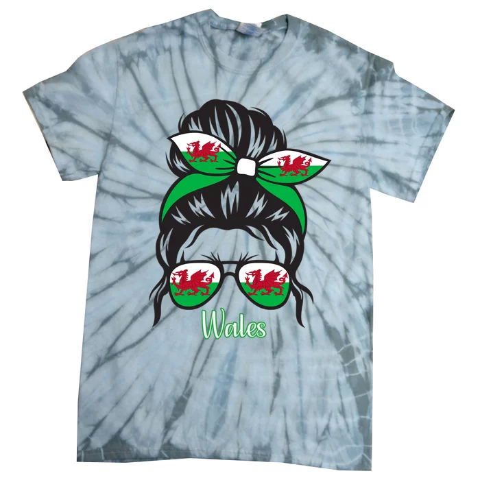 Funny Wales Roots Wales Flag Tie-Dye T-Shirt