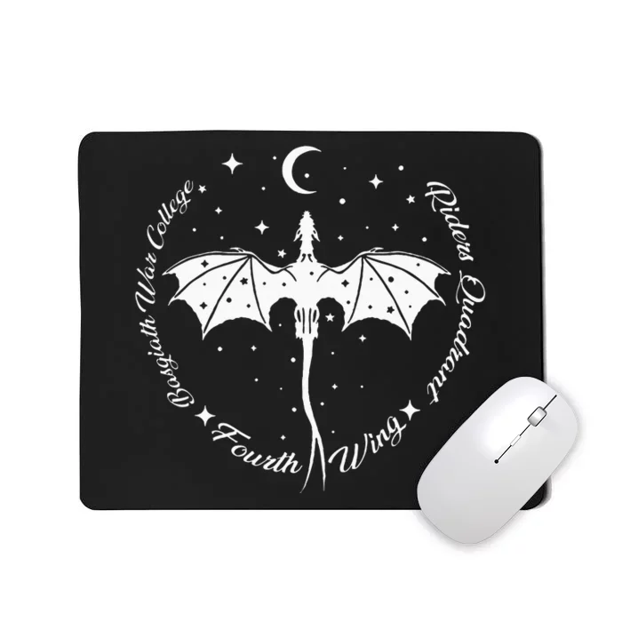 Fourth Wing Romantasy Dragons Yarros Basgiath Fantasy Book Mousepad