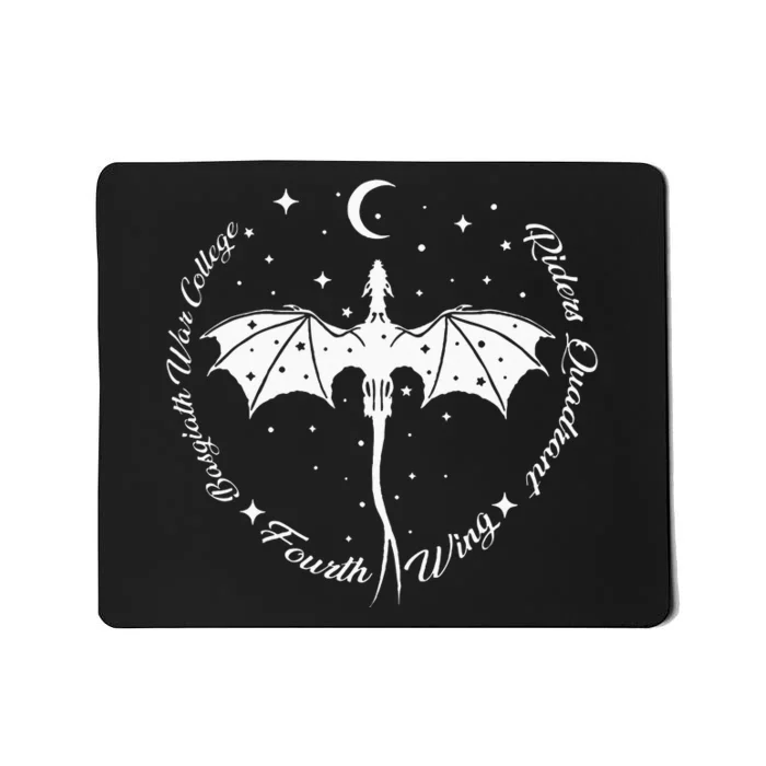 Fourth Wing Romantasy Dragons Yarros Basgiath Fantasy Book Mousepad