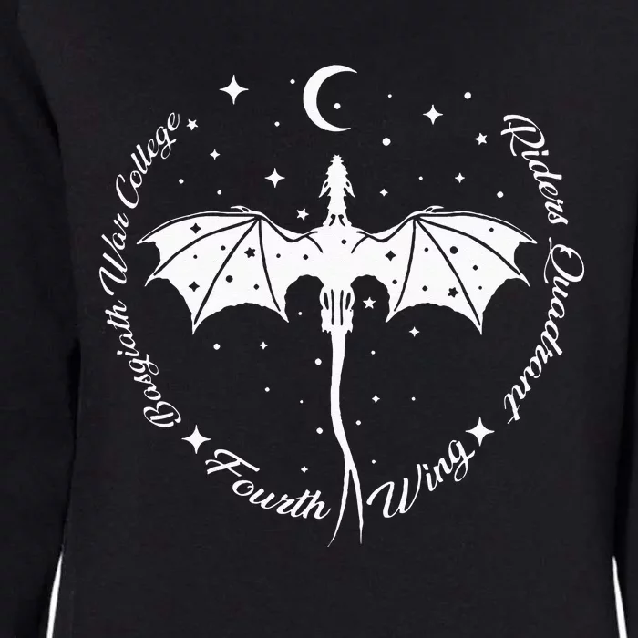 Fourth Wing Romantasy Dragons Yarros Basgiath Fantasy Book Womens California Wash Sweatshirt