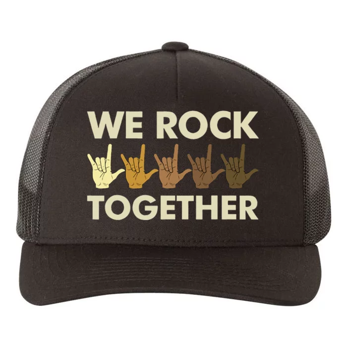 Funny We Rock Together Yupoong Adult 5-Panel Trucker Hat