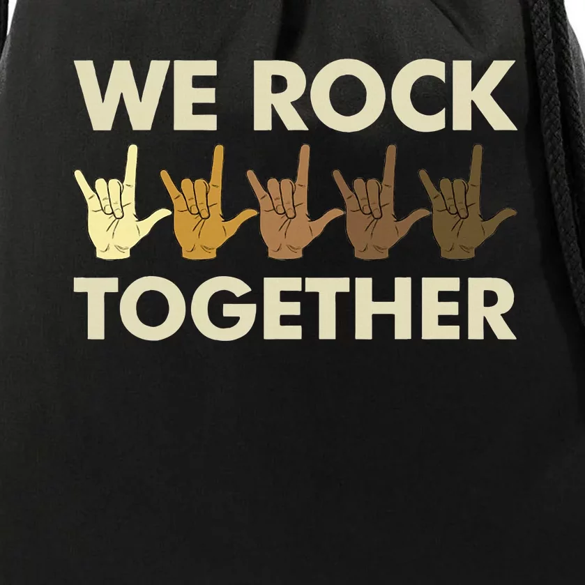 Funny We Rock Together Drawstring Bag