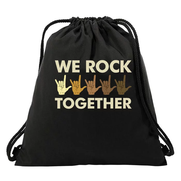 Funny We Rock Together Drawstring Bag