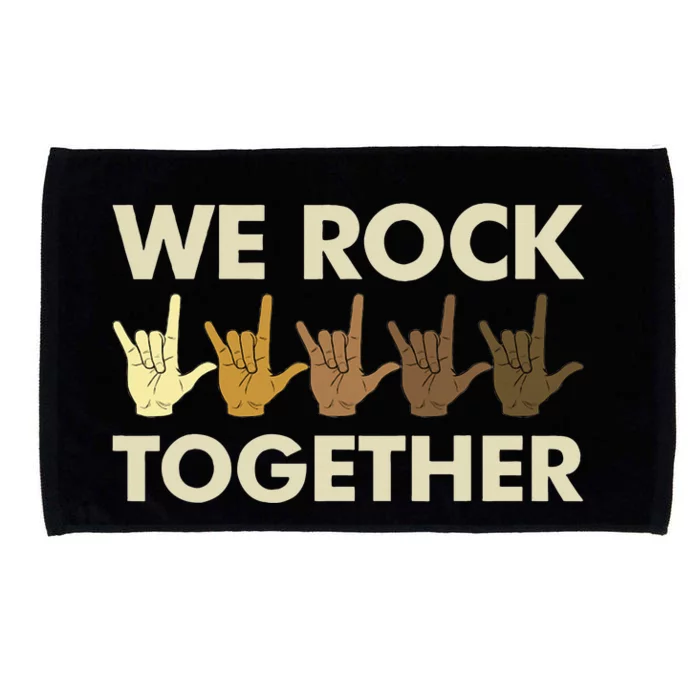 Funny We Rock Together Microfiber Hand Towel