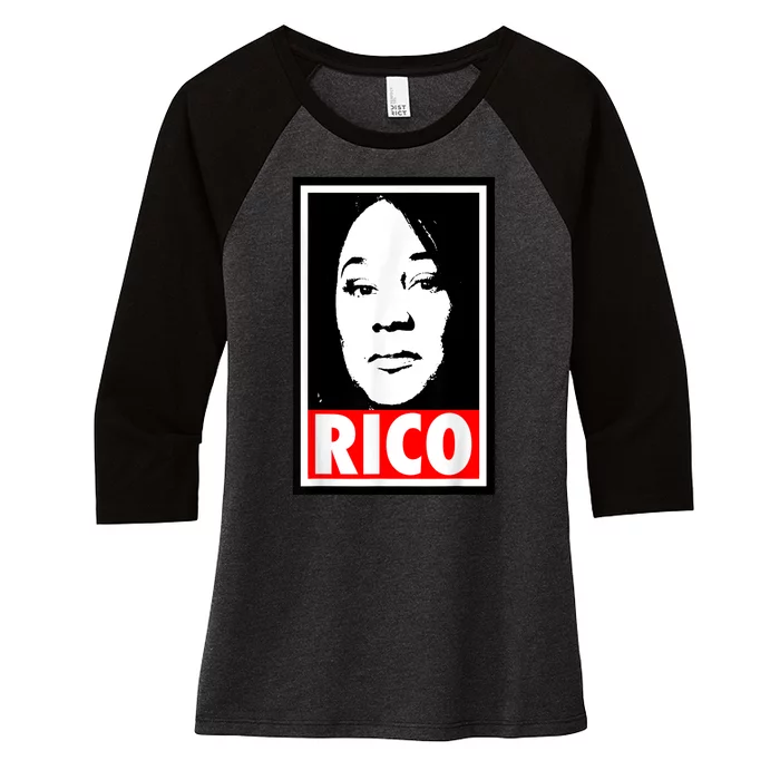 Fani Willis RICO Women's Tri-Blend 3/4-Sleeve Raglan Shirt