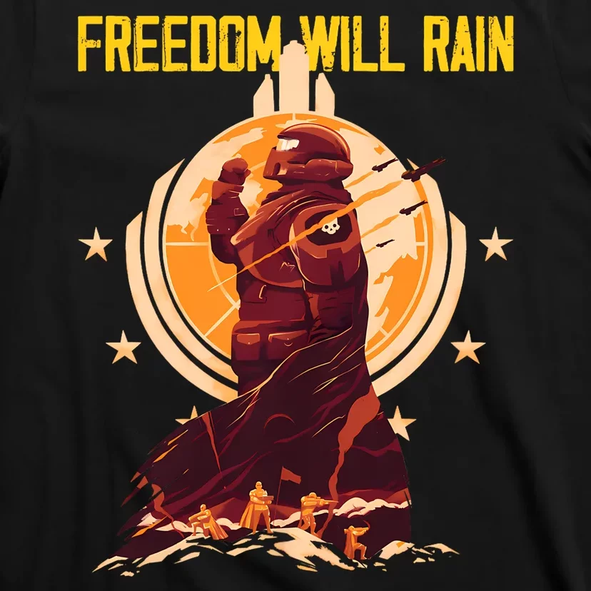 Freedom Will Rain Hell Of Diver Helldiving Lovers T-Shirt