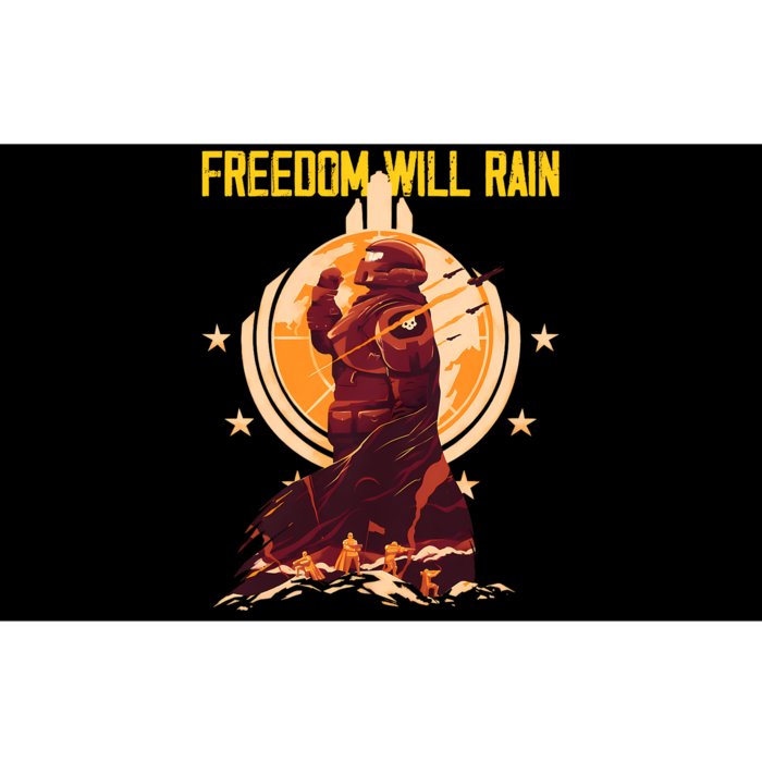 Freedom Will Rain Hell Of Diver Helldiving Lovers Bumper Sticker