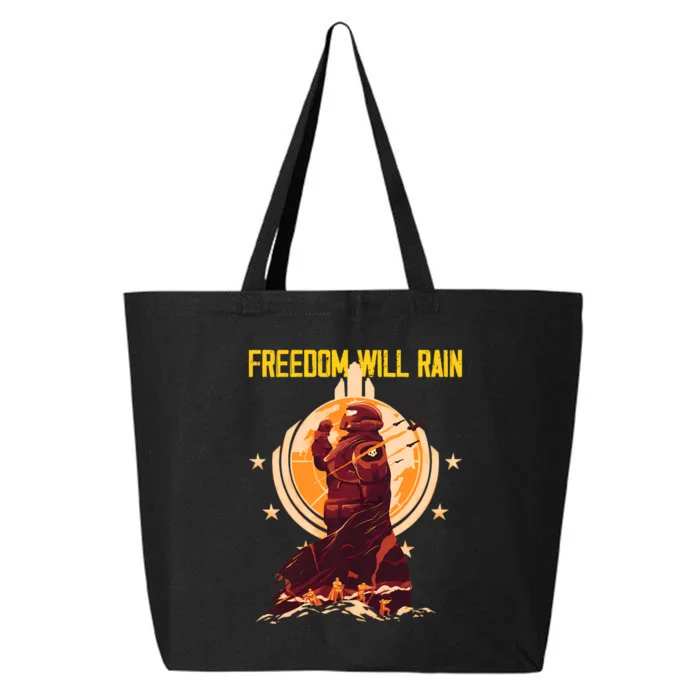 Freedom Will Rain Hell Of Diver Helldiving Lovers 25L Jumbo Tote