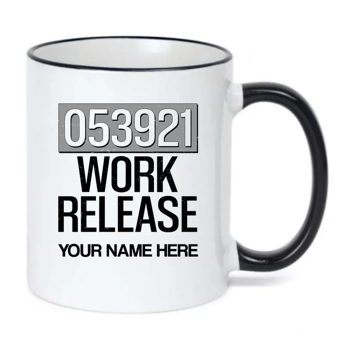 Funny Work Release Personalize Custom Name Black Color Changing Mug