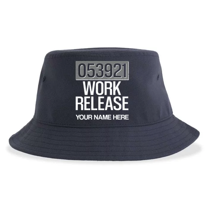 Funny Work Release Personalize Custom Name Sustainable Bucket Hat