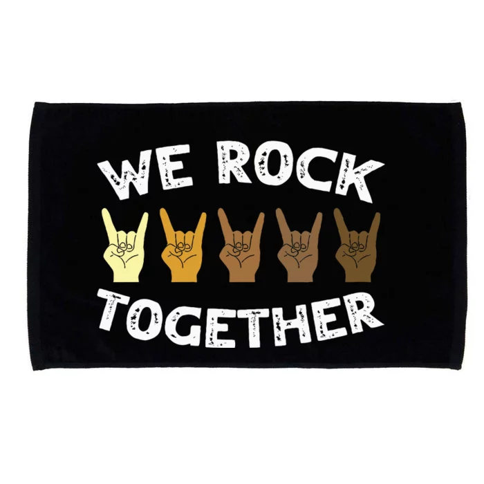 Funny We Rock Together Rocker Skeleton Hand Microfiber Hand Towel