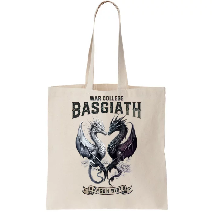 Fourth Wing Romantasy Dark Academia Dragons YA Fantasy Book Tote Bag