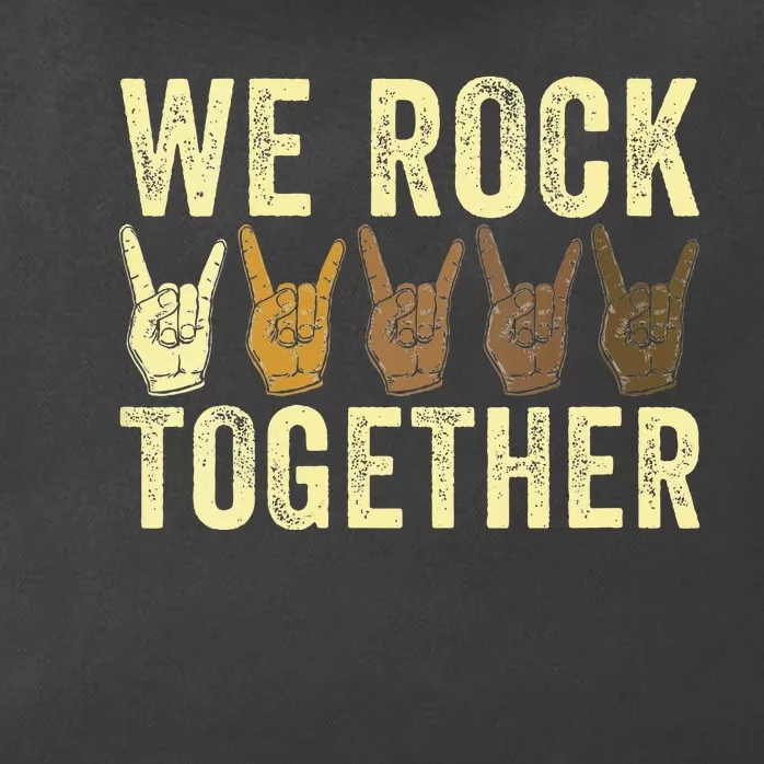 Funny We Rock Together Zip Tote Bag