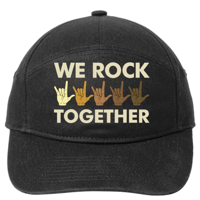 Funny We Rock Together 7-Panel Snapback Hat