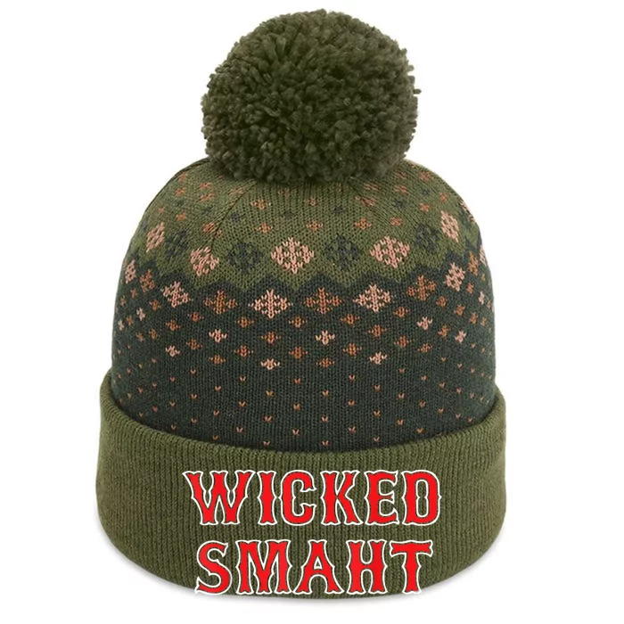 Funny Wicked Smaht Gift Funny Saying Sarcastic Novelty Boston The Baniff Cuffed Pom Beanie