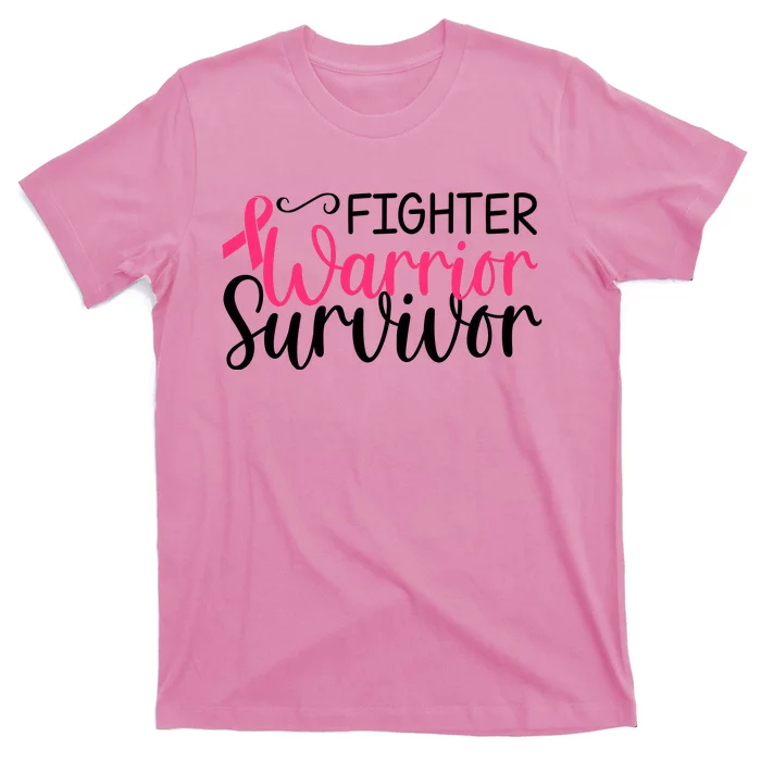 Fighter Warrior Survivor Breast Cancer T-Shirt