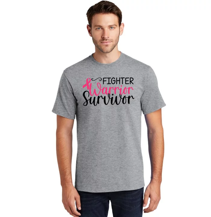 Fighter Warrior Survivor Breast Cancer Tall T-Shirt