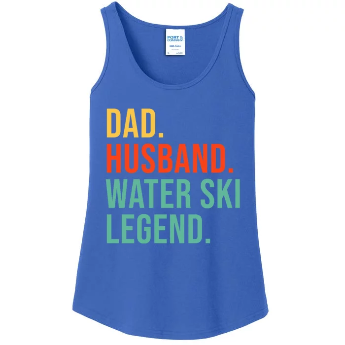 Funny Water Ski Dad Husband Legend Coaching Father's Day Gift Ladies Essential Tank