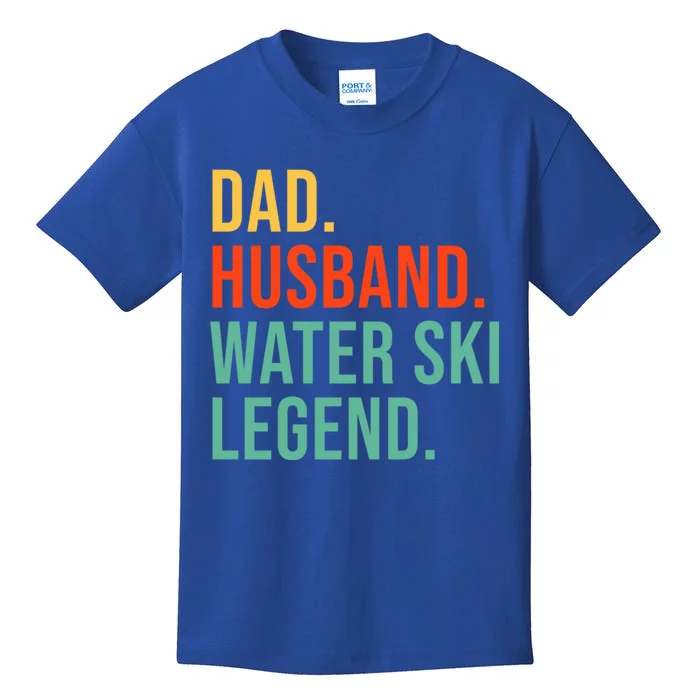 Funny Water Ski Dad Husband Legend Coaching Father's Day Gift Kids T-Shirt