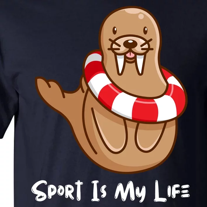 Funny Walrus Sport Is My Life Tall T-Shirt