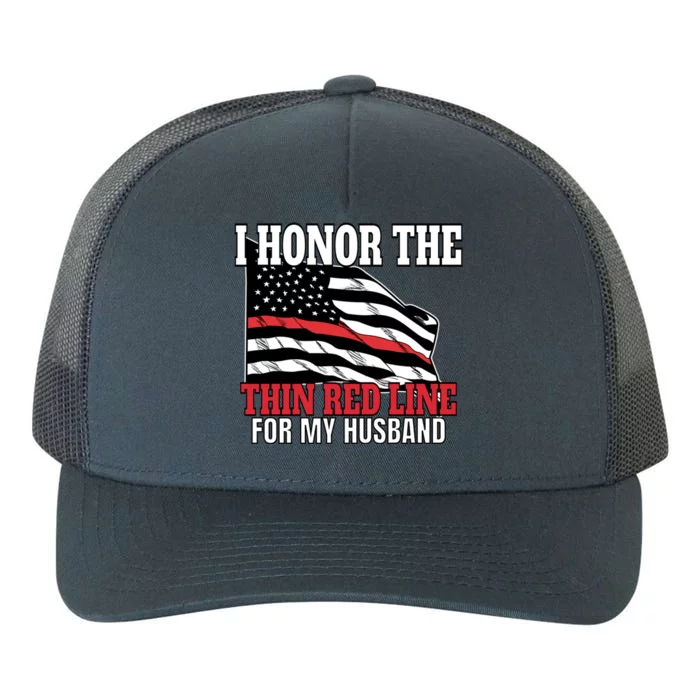 Firefighter Wife Support For Husband Or Wife Gift Yupoong Adult 5-Panel Trucker Hat