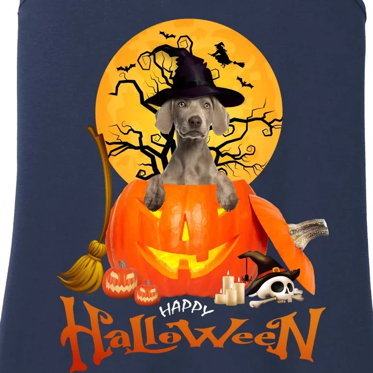 Funny Weimaraner Spooky Halloween Ladies Essential Tank