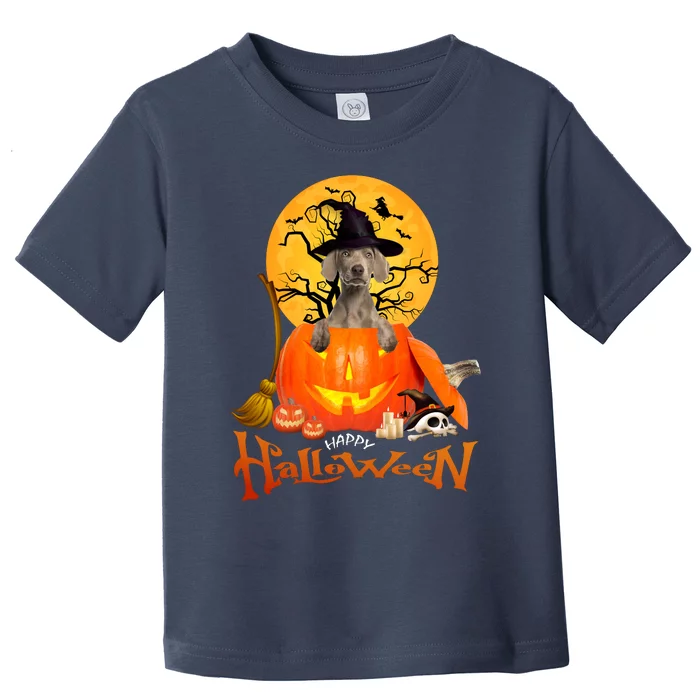 Funny Weimaraner Spooky Halloween Toddler T-Shirt