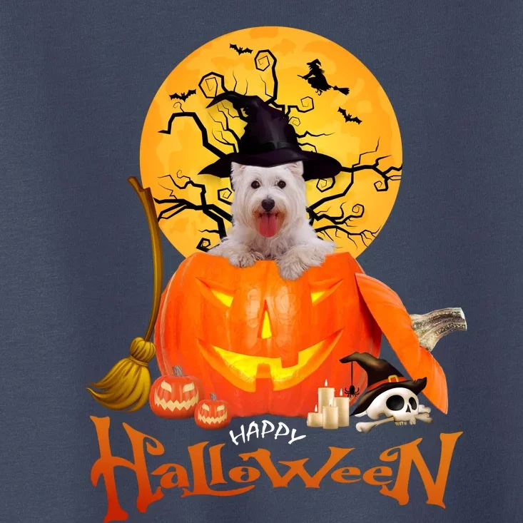 Funny Westie Spooky Halloween Toddler T-Shirt