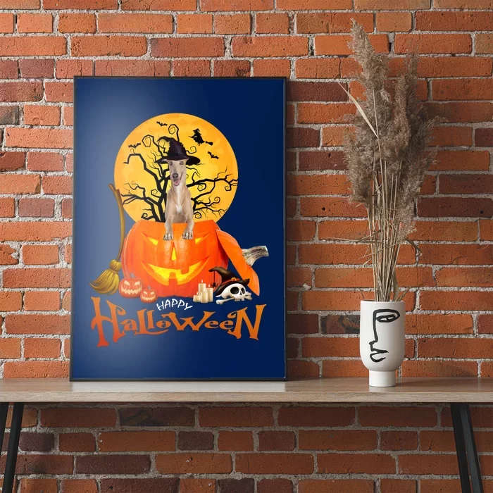 Funny Whippet Spooky Halloween Poster