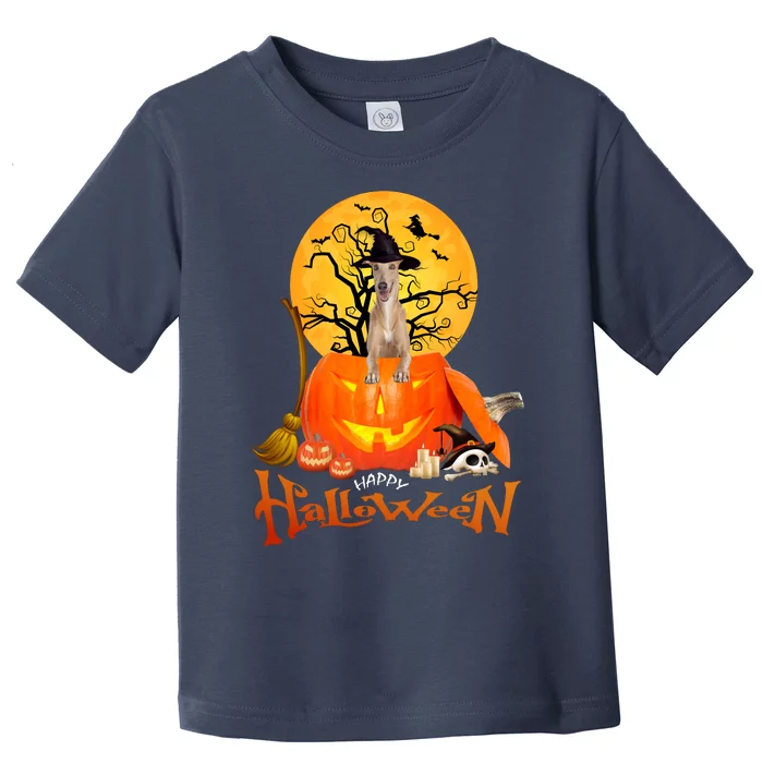 Funny Whippet Spooky Halloween Toddler T-Shirt