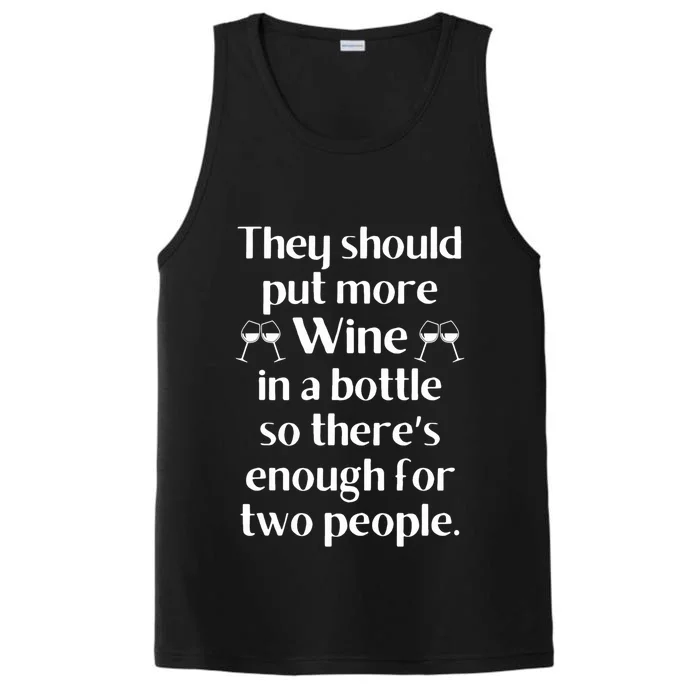 Funny Wine Saying Joke Meme Pun-Unique Fun Gifts Wine Lovers Performance Tank